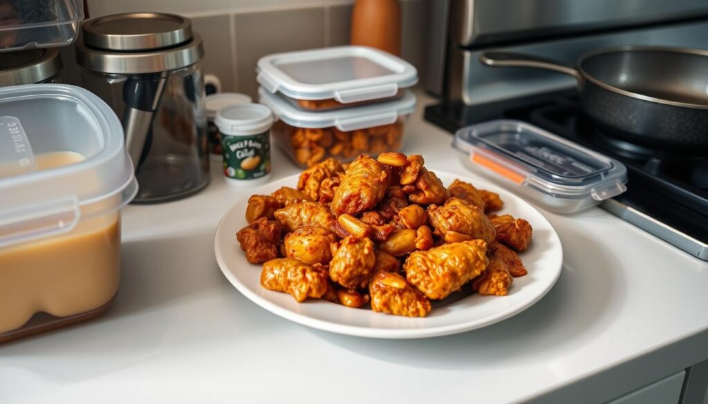 Storing and reheating Alice Springs Chicken