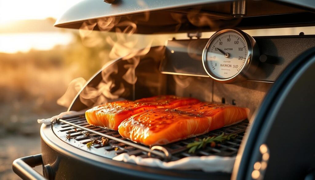 ideal smoker temperature for smoked salmon