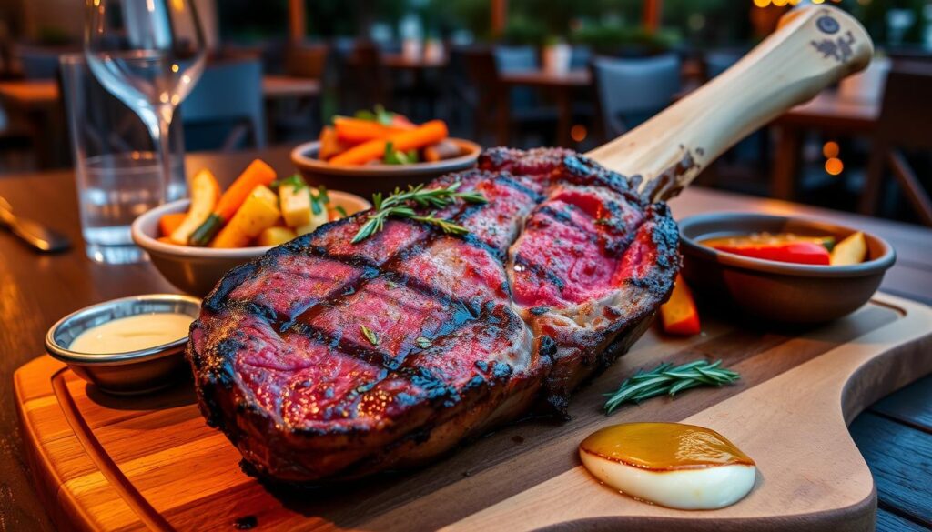 tomahawk steak presentation