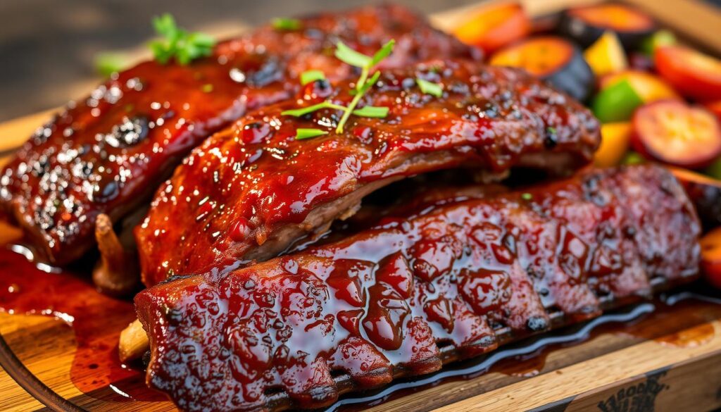 Baked ribs with glaze